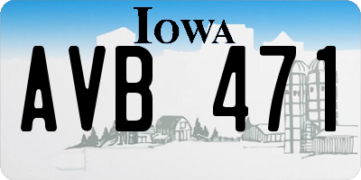 IA license plate AVB471