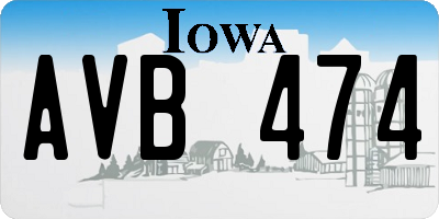 IA license plate AVB474