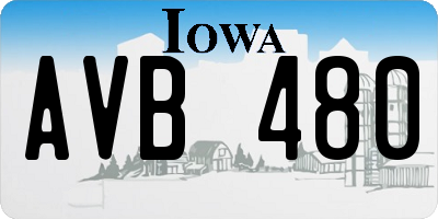 IA license plate AVB480