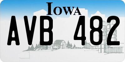 IA license plate AVB482