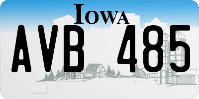 IA license plate AVB485