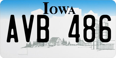 IA license plate AVB486