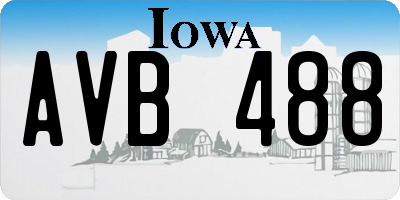 IA license plate AVB488