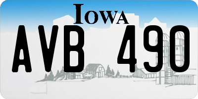 IA license plate AVB490
