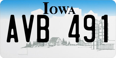 IA license plate AVB491