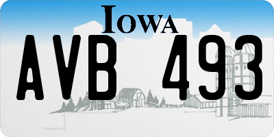 IA license plate AVB493