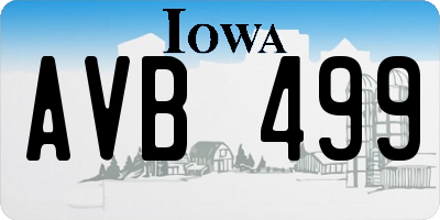 IA license plate AVB499