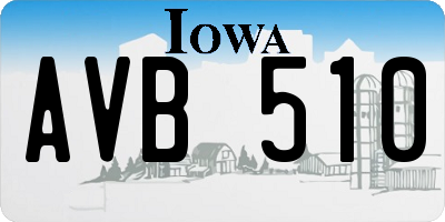 IA license plate AVB510