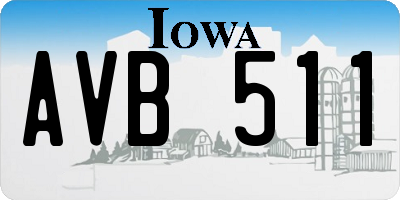 IA license plate AVB511
