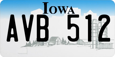 IA license plate AVB512