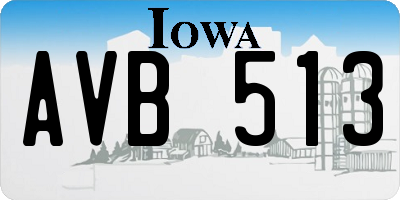 IA license plate AVB513