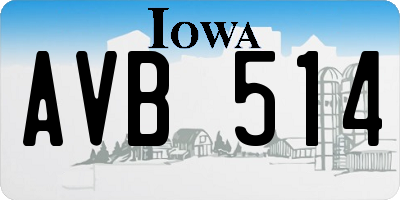 IA license plate AVB514