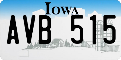 IA license plate AVB515