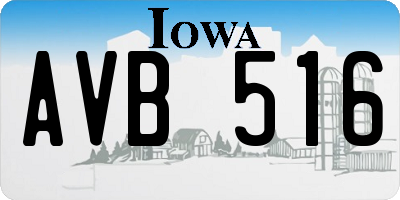 IA license plate AVB516