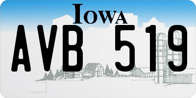 IA license plate AVB519