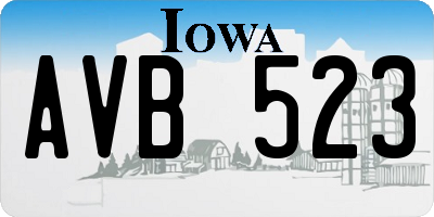 IA license plate AVB523