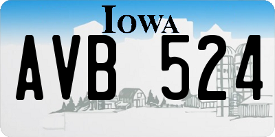 IA license plate AVB524