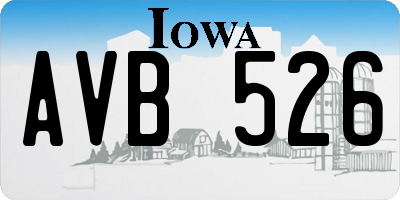 IA license plate AVB526
