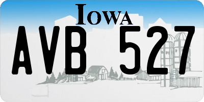 IA license plate AVB527