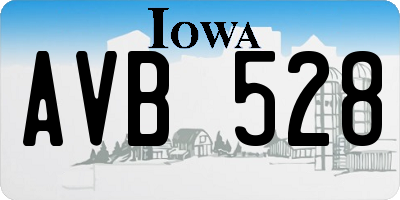 IA license plate AVB528