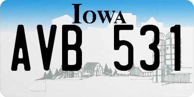 IA license plate AVB531
