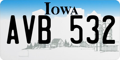 IA license plate AVB532