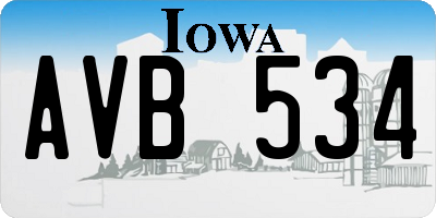 IA license plate AVB534