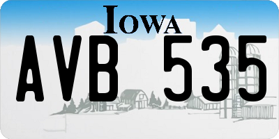 IA license plate AVB535