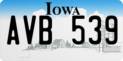 IA license plate AVB539