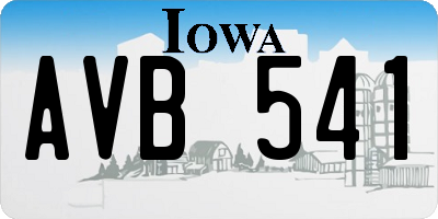 IA license plate AVB541