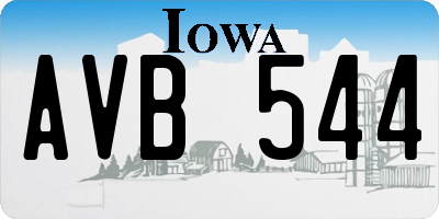 IA license plate AVB544
