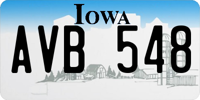 IA license plate AVB548