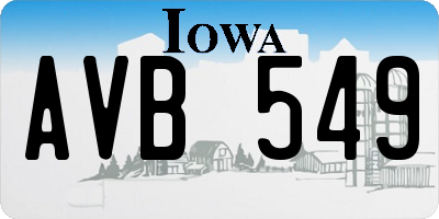 IA license plate AVB549