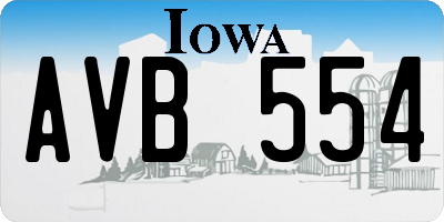 IA license plate AVB554