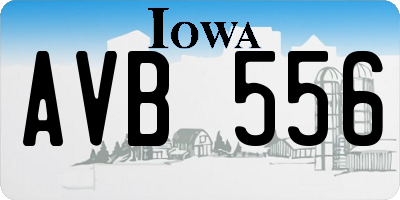 IA license plate AVB556