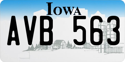 IA license plate AVB563
