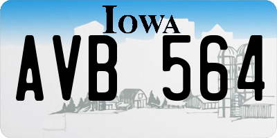 IA license plate AVB564