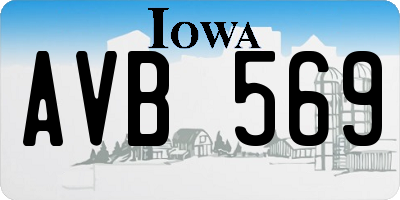 IA license plate AVB569