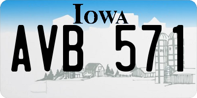 IA license plate AVB571