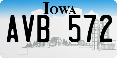 IA license plate AVB572