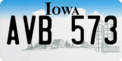 IA license plate AVB573