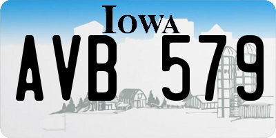 IA license plate AVB579