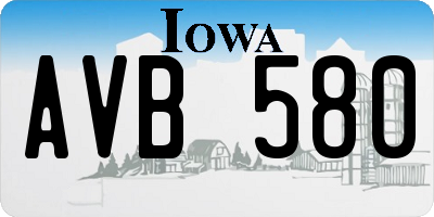IA license plate AVB580
