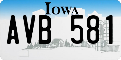 IA license plate AVB581