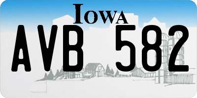 IA license plate AVB582