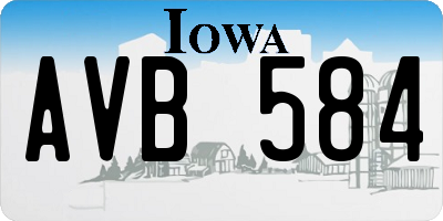 IA license plate AVB584