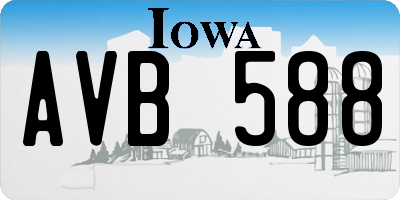 IA license plate AVB588