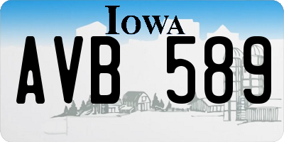 IA license plate AVB589