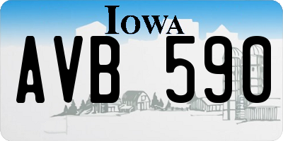 IA license plate AVB590