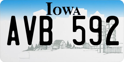 IA license plate AVB592